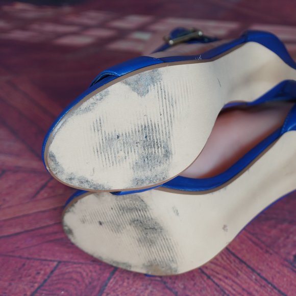 STEVE MADDEN Blue Ankle Strap Heels Sz 8M #000090 - Picture 6 of 11
